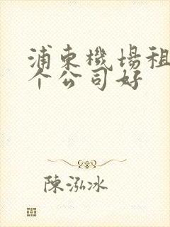 浦东机场租车哪个公司好