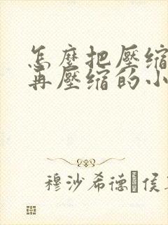怎么把压缩文件再压缩的小一点