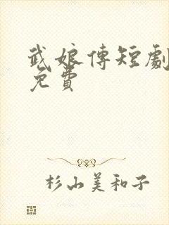 武娘传短剧全集免费