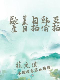 欧美日韩亚洲国产自拍偷拍