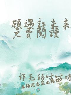 顾遇许未来小说免费阅读
