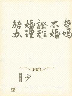 结婚证不带可以办理离婚吗