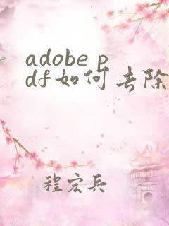 adobe pdf如何去除水印