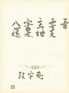 八字主要看天干还是地支