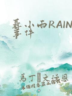 聂小雨RAIN事件