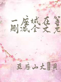一座城在等你无删减全文免费阅读