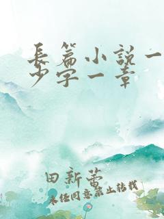 长篇小说一般多少字一章