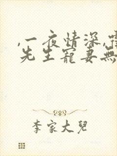 ,一夜情深,霍先生宠妻无度