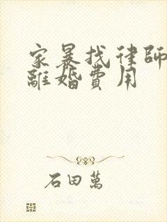 家暴找律师起诉离婚费用