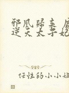 邪凰归来 废柴逆天太子妃