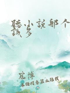 听小说那个能赚钱多