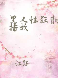 黑人性狂欢在线播放