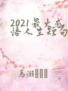 2021最火感悟人生短句