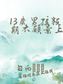 13岁男孩叛逆期不愿意上学怎么办