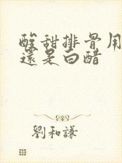 酸甜排骨用陈醋还是白醋
