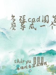 多张cad图怎么导成一个pdf