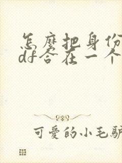 怎么把身份证pdf合在一个pdf上