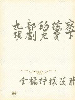 九部的检察官电视剧免费下载