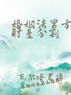 婚姻法男方出轨财产分割