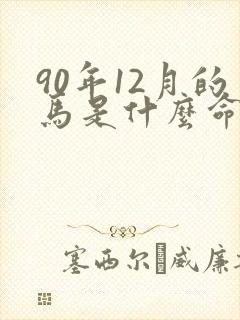 90年12月的马是什么命,五行属性