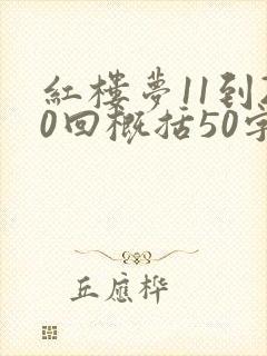 红楼梦11到20回概括50字