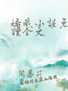 娇藏小说免费阅读全文