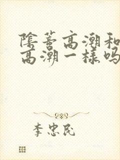 阴蒂高潮和阴道高潮一样吗?