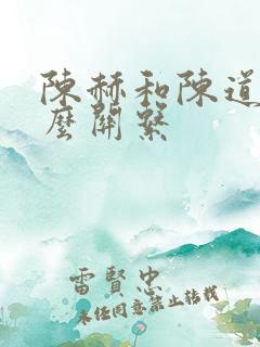 陈赫和陈道明什么关系