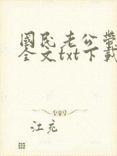 国民老公带回家全文txt下载
