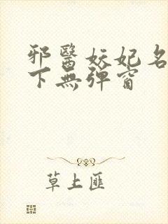 邪医妖妃名动天下无弹窗