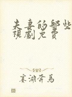 夫妻的那些事电视剧免费