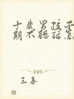 十岁男孩子叛逆期不听话怎么办