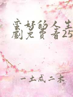 蛮好的人生电视剧免费看25