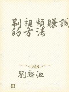 刷视频赚钱最快的方法