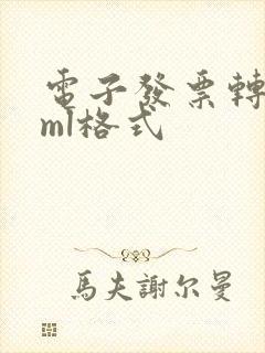 电子发票转换xml格式