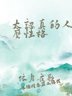 太认真的人是什么性格