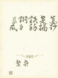《钢铁是怎样炼成》的摘抄
