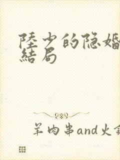 陆少的隐婚罪妻结局
