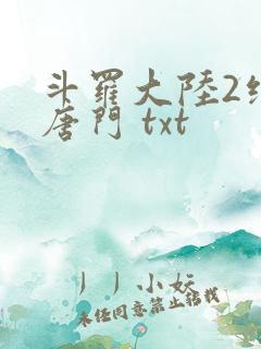 斗罗大陆2绝世唐门 txt