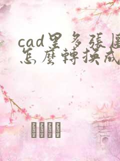 cad里多张图怎么转换成pdf格式