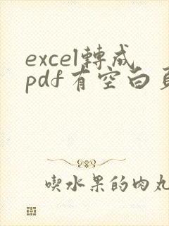 excel转成pdf有空白页怎么办