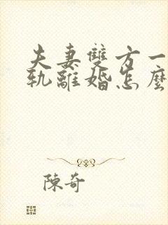 夫妻双方一方出轨离婚怎么判