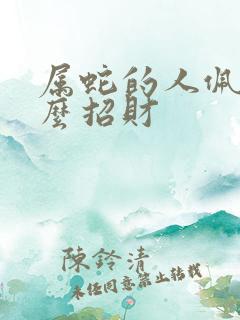 属蛇的人佩戴什么招财