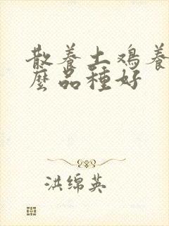 散养土鸡养殖什么品种好