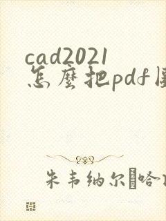 cad2021怎么把pdf图纸怎么转换成cad图纸
