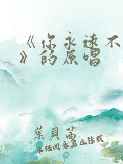 《你永远不懂我》的原唱