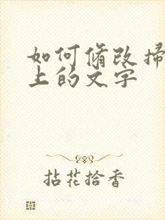 如何修改扫描件上的文字