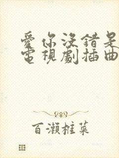爱你没错是哪个电视剧插曲