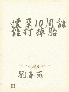 怀孕10周能不能打掉胎