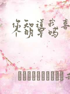 你知道我喜欢哪个明星吗